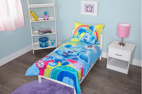 Blue's Clues - Juego De Ropa De Cama Infantil De 4 Piezas, I