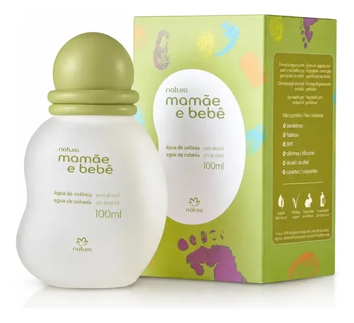 Água de colônia mamãe e bebê Natura 100 mL
