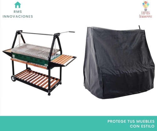 Funda Asador Tipo Hobby Grill Pampa Iii 104x154x66 2 Vistas