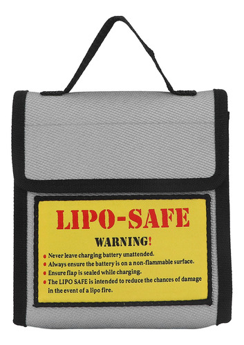 Bolsa De Seguridad Para Baterías Lipo, Gris, Ignífuga, A Pru