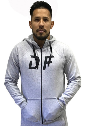 Campera Algodón Gris Talles Especiales Deportes Full