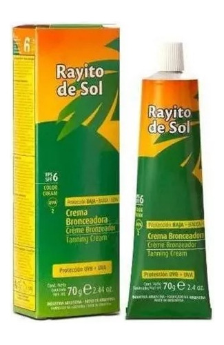 Rayito De Sol F6 Bronceador En Pomo X70g