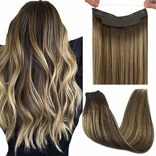 Goo Goo Extensiones De Cabello Humano Halo Cabello Ombre Mar