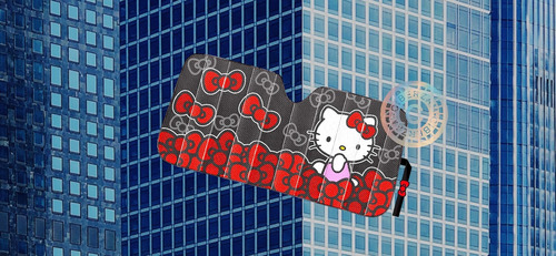 Kitty Parasol 70x140cm Universal Auto Suv Sanrio