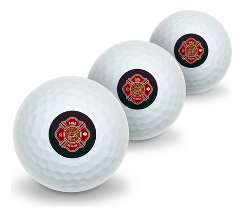 Bombero Fire Rescue Cruz Malta Novedad Pelota Golf (3