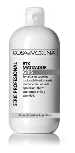Imagen 1 de 3 de Btox Matizador Gris 500ml Rosa & Morena Serie Profesional