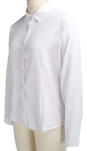 Camisa Manga Larga Mujer Classic Fit Suave Y Transpirable