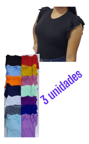 Blusas Para Damas Unicolor ( 3 Unidades) 