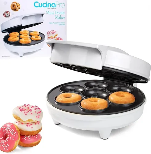 Sandwichera Mini Donas Antiadherente Pastelería Dona Waffles