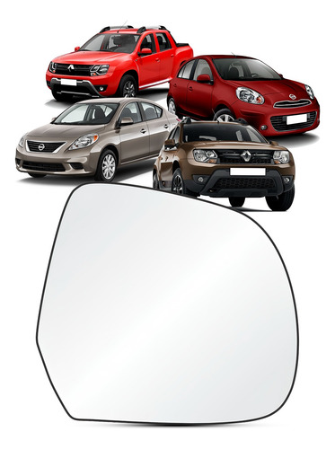 Lente Espelho Retrovisor March Duster Oroch Versa Com Base