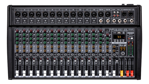 Onax Pro Sr16 Consola Mixer Audio Low Cut 99 Efectos Dsp +48