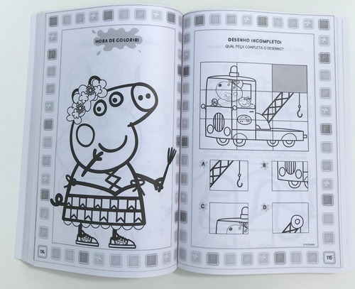 Imagem 5 de 6 de Livro De Atividades Para Colorir Infantil 365 Peppa Pig