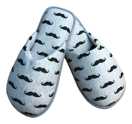 1 Par Chinelos Pantufa Mod2005 Bigode Home Office