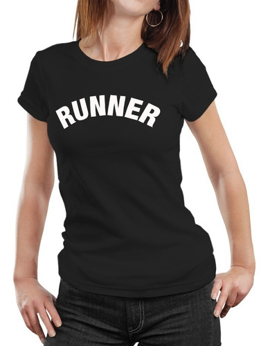 Polera Mujer Runner Corredora Run 100% Algodón Orgánico De1