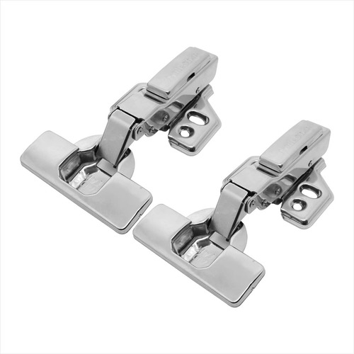 Kit 70 Dobradiça Easy Tn Click Curva Capa Parafuso Aço Inox