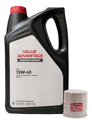 Aceite 15w-40 En Garrafa Con Filtro De Aceite Gratis