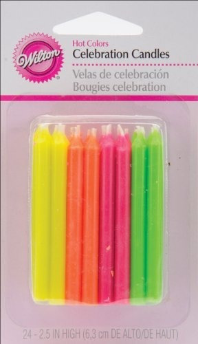 Velas De Cumpleaños Wilton 2.5 , Colores Brillantes, Pack 24