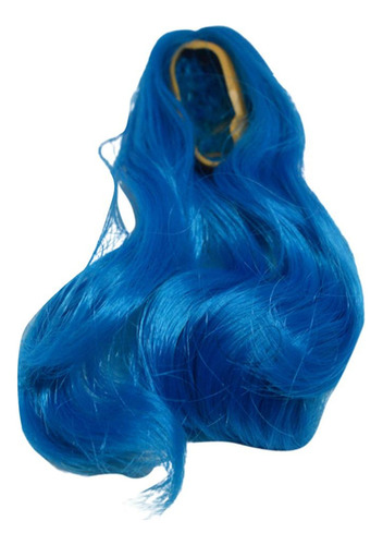 Peluca De Pelo Largo De Mujer A Escala 1: 6 Para Azul