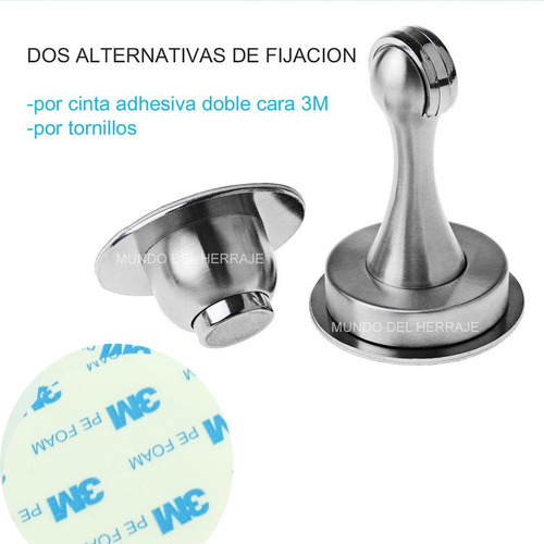 Tope Y Reten Magnetico De Piso /pared Para Puerta Acero Inox