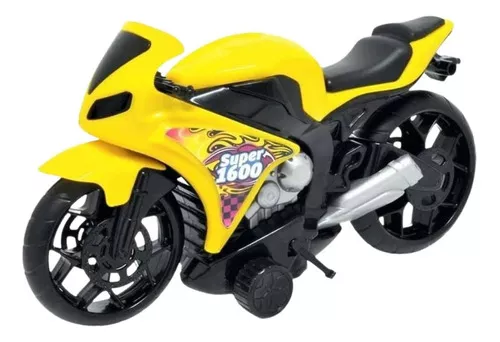 Moto 1600 c/ Rodas Fricção Bonita Coleção Corrida Infantil no Shoptime