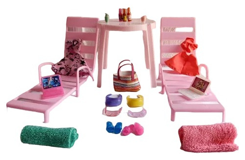 Set De Jardín O Terraza Para Muñeca: Muebles Y Ropa Y+ 26pz!