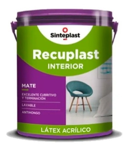 Recuplast Interior Pintura Blanco Mate Prot Superficie | 4lt