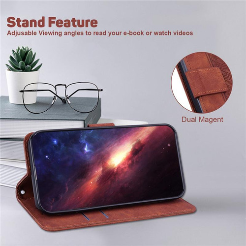 B Funda De Libro De Tela Geométrica Magnética Para Sony