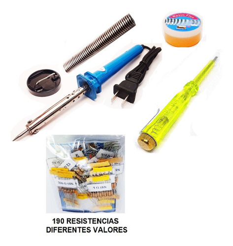 Destornillador Resistencias Cautin Base Resina  Y Soldadura