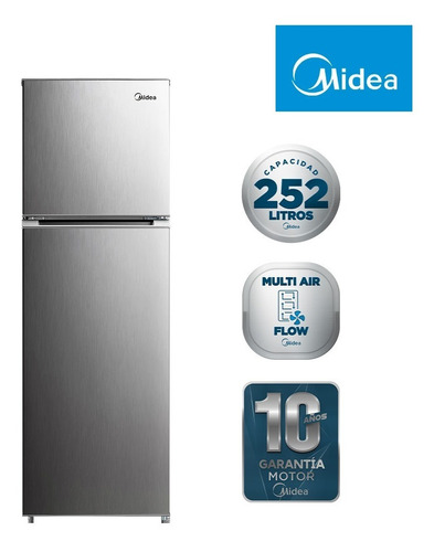 Refrigerador No Frost Midea 252l 220v Mrfs-2700g333fw8