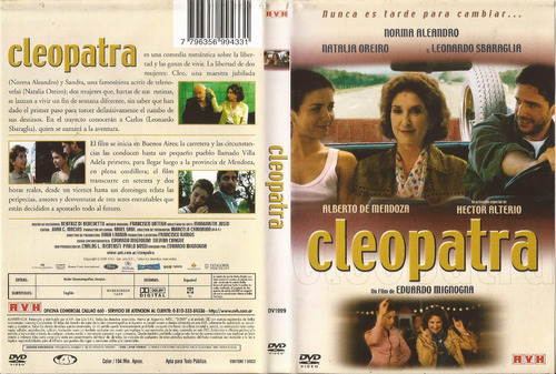 Cleopatra Dvd Norma Aleandro Natalia Oreiro Leonardo Sbaragl