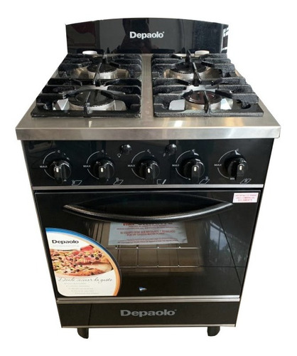 Cocina Industrial Depaolo Cristal Negra Ahora 12/18