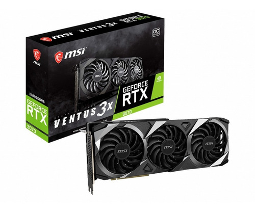 Imagen 1 de 6 de Placa De Video Msi Rtx 3070 Ventus 3x Plus 8gb Gddr6 Nvidia