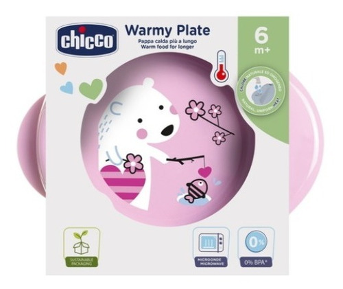 Imagen 3 de 5 de Plato Térmico Chicco Warmy Plate 6m+ By Maternelle