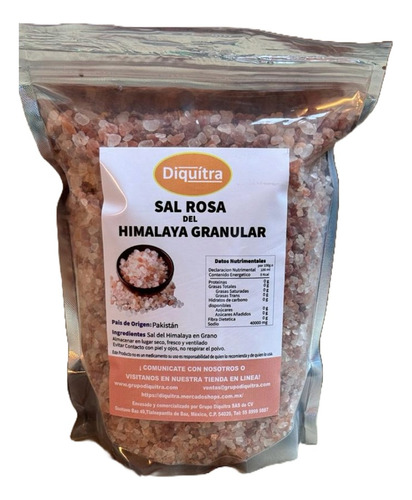 Sal Del Himalaya Orgánica En Grano Natural 1 Kilogramo