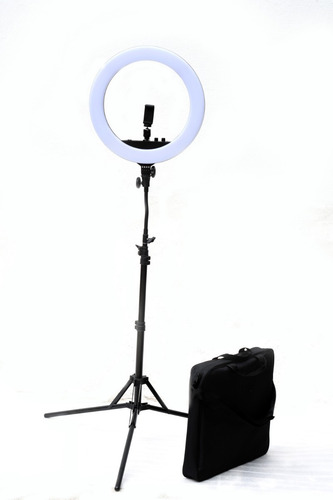 Imagen 1 de 10 de Aro Luz Ring Led Selfie Ø43cm+pie190cm+espejo Celular Visico
