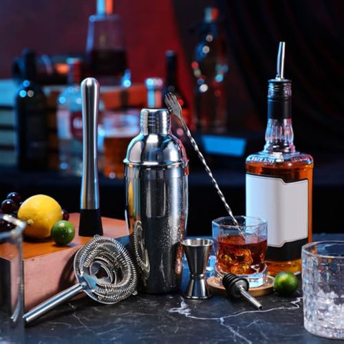 Juego De 7 Cocteleras De 24 Onzas, Kit De Barman