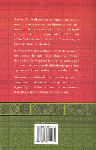 Os Servos De Deus (recomposição), De Caldwell, Taylor. Editora Record, Capa Mole Em Português