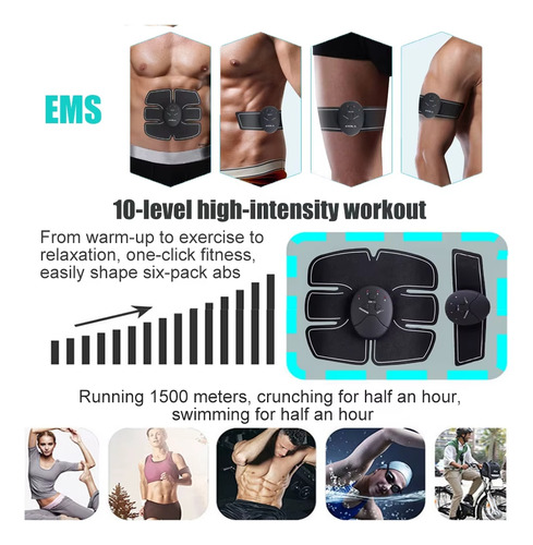 Electro Estimulador Muscular Brazos Piernas Abdomen