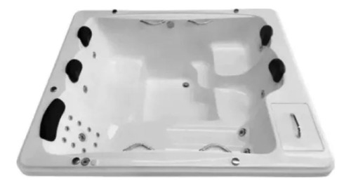 Spa Retangular 2.10x1.80 19 Jatos Cromoterapia E Aquecedor Branco