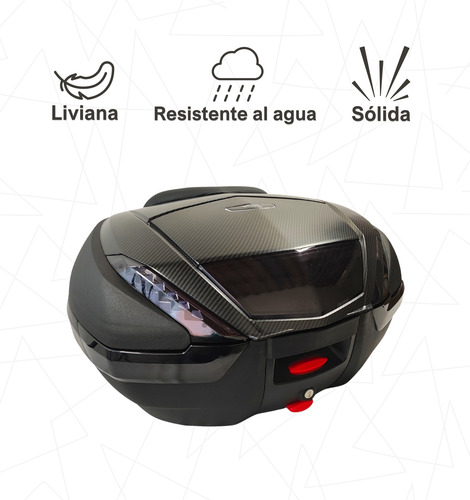 Caja Portaequipaje Trasera Para Motocicleta 48l