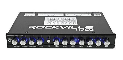 Rockville R7eq 1/2 Din 7 Band Car Audio Equalizer Eq W/front