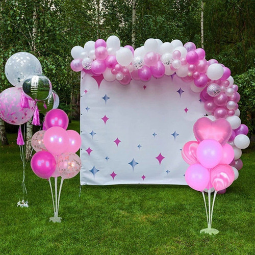 6 Soportes Para Globos Con Centro De Mesa Para Decoración