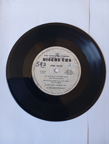 Vinilo Single De Jose Velez - El Nuevo Gitano ( Q22 (Usado)