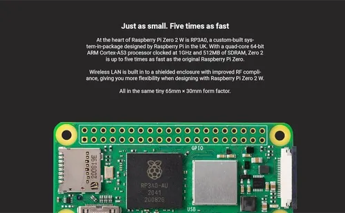 Raspberry Pi Zero 2 W Bluetooth Inalámbrico