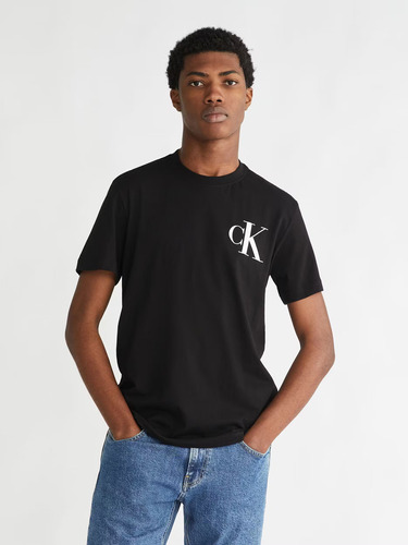 Polera Monogram Graphic Negro Calvin Klein