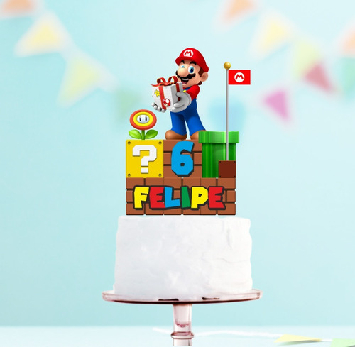 Para Tortas Adorno Super Mario Bros Cake Topper  