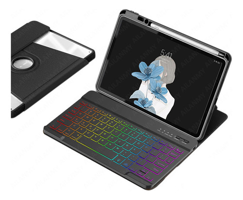 Funda Con Teclado Rgb Para Samsung Galaxy Tab S6 Lite 10.4 