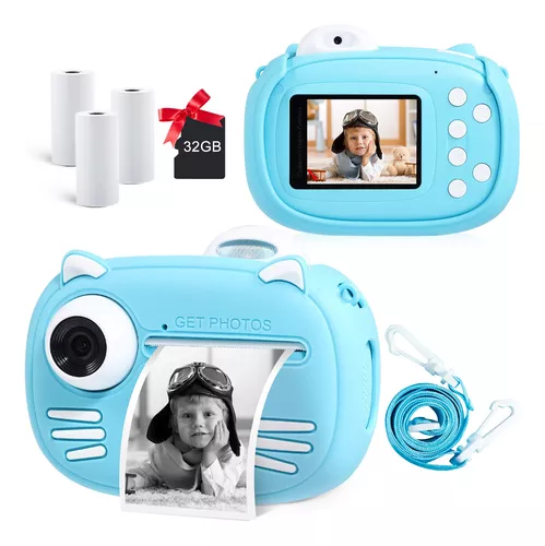  MINIBEAR Cámara instantánea para niños, cámara digital para  niñas con papel de impresión, cámara de video para niños de 40 MP para niños,  cámara de selfie para niños, videocámara para niños