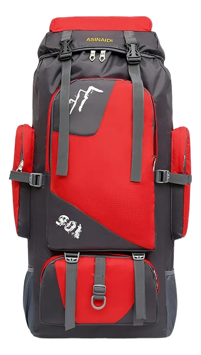 Mochila Impermeable Norplat 90l Para Camping Trekking Viajes Color Rojo Diseño de la tela Lisa