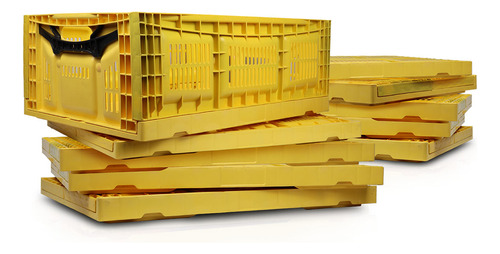 Kit 10 Caixas Desmontáveis Amarela